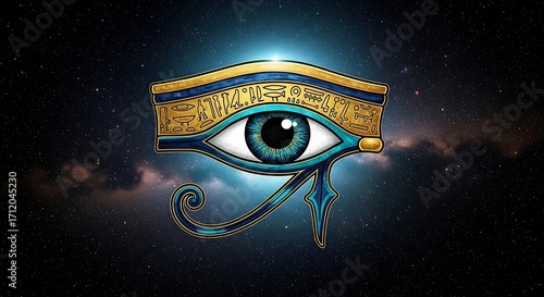 Ancient Egyptian Eye of Horus Symbol.