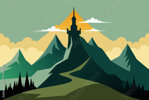 Cinematic Lord of the Rings Style Mountain Peaks