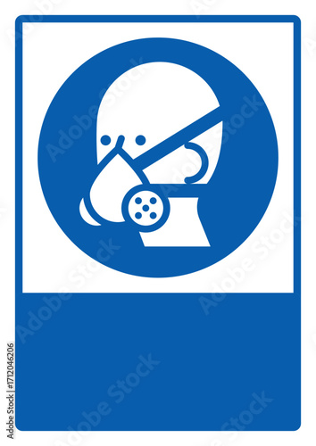 mandatory safety signs_wear vapor respiratory your custom message here portrait size a4/a3/a2/a1 v2 