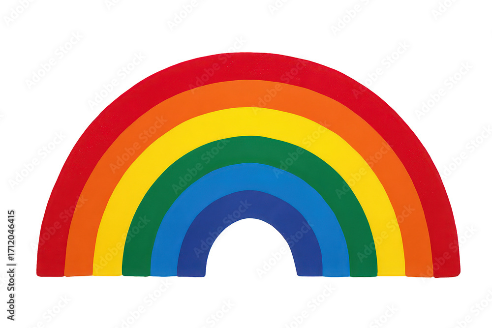 Obraz premium Vibrant Rainbow Arch on Black Background