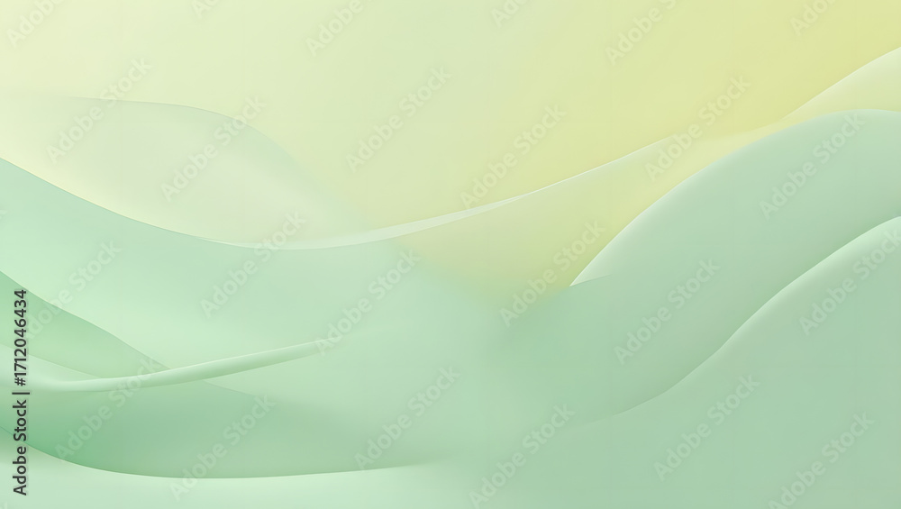 Fototapeta premium Abstract Green and Yellow Flowing Waves Background