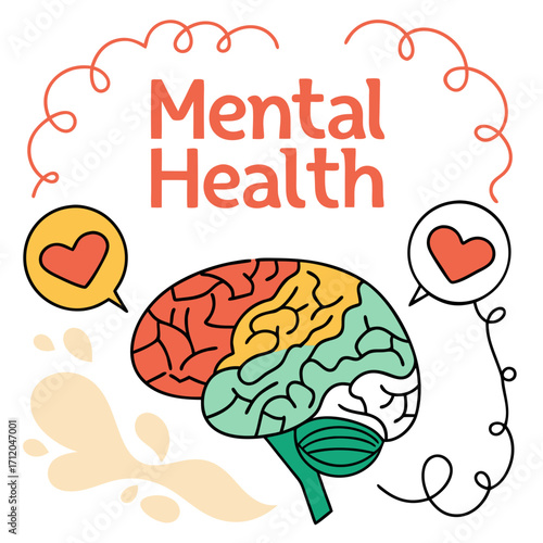 human brain vector illustration
