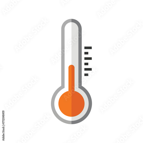 Thermometer Icon Showing Temperature.