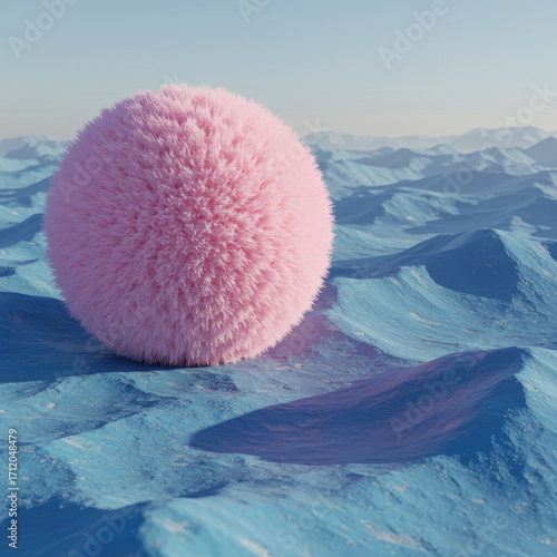 pink ball in the water