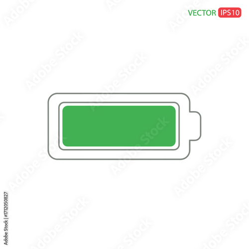Green full battery charge level indicator icon.