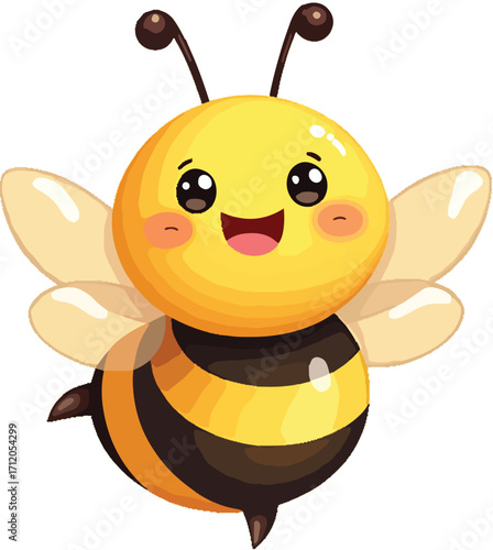 Cute and Happy Bee Character