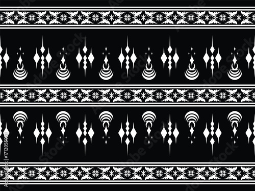 artistic folk tribal cloth traditional carpet pattern ethnic ornament art fabric interior wallpaper background.