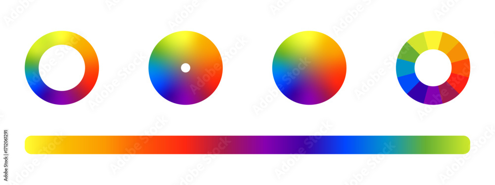 Foto Color wheel icon set