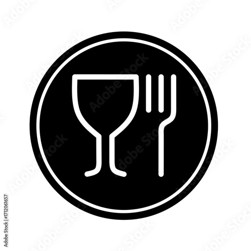 safe food icon vector on white background
