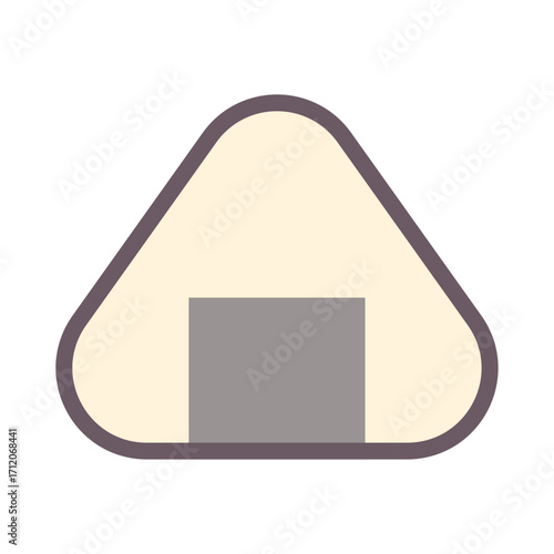 Cute Onigiri Icon – Japanese Rice Ball Flat Illustration