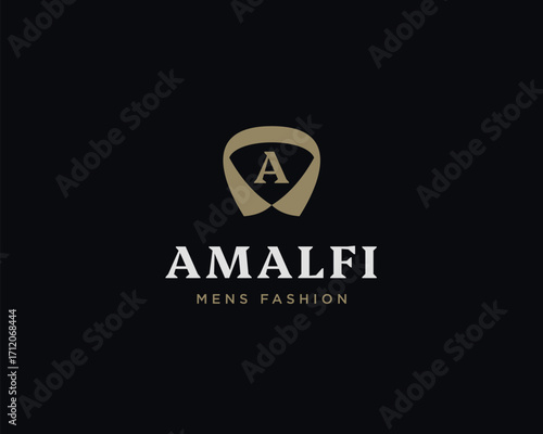 A letter suit apparel clothing monogram logo vector icon illustration
