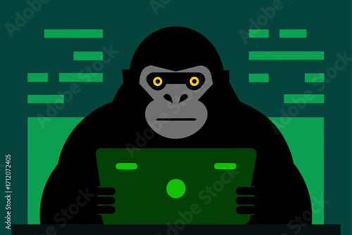 Cyber Gorilla Guarding Jungle Code