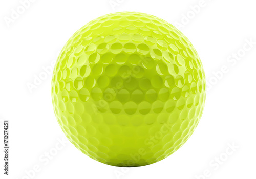 Canvastavla Isolated yellow golf ball for golfing sport course game with dimples for better flight aerial