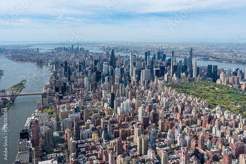 Aerial view of New York city central park 