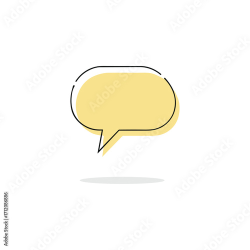 Chat bubble icon logo flat vector design