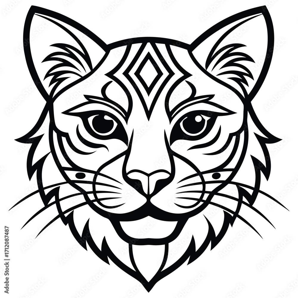 Obraz premium Animal face vector, Animal face design, Animal face concept, Animal face post, Animal face cartoon, Animal face icon, Animal face template, Animal face art, Animal face topics, Animal face doodle,