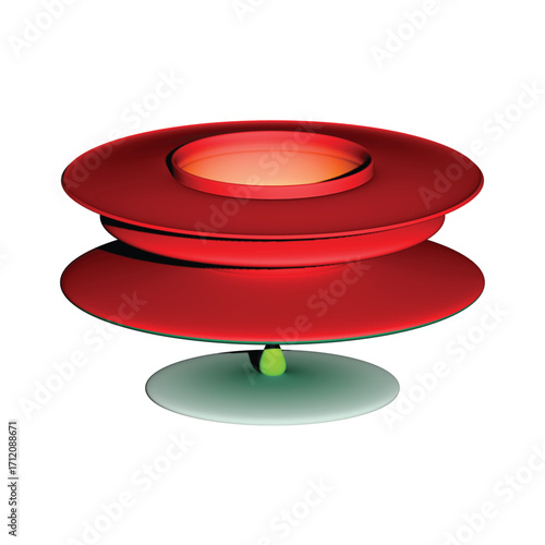 3D Mathematical Surface – Layered Geometry with Color Gradient and Rotational Symmetry