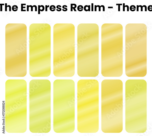 The Empress Realm gradient, A fertile collection of tarot gradients blooming with maternal abundance and creative fertility. Rich greens and golden harvest capture the third major arcana's nurturing e