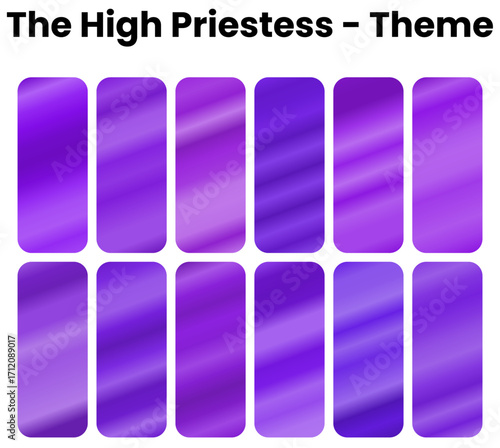 The High Priestess gradient, An intuitive collection of tarot gradients unveiling hidden wisdom and subconscious mysteries. Deep purples and lunar intuition capture the second major arcana's sacred fe