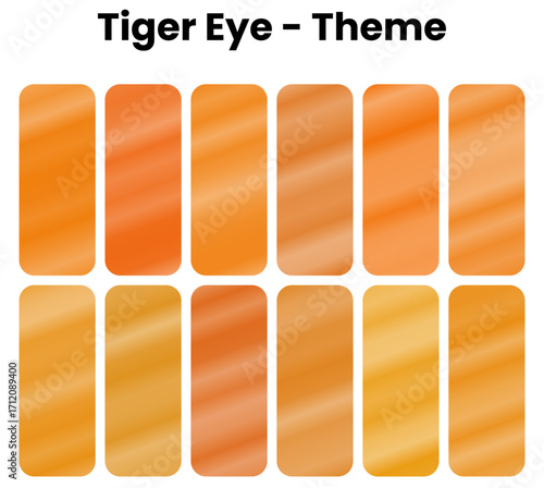 Tiger Eye gradient, A protective collection of chatoyant gradients with mesmerizing optical effects. Golden browns and silky bands capture the hypnotic beauty of this mystical stone. Protective