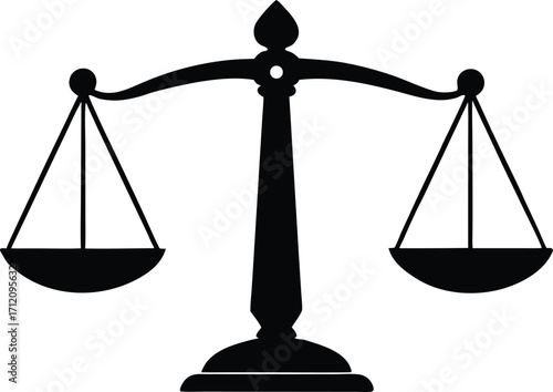 judicial fairness scale vector illustration
