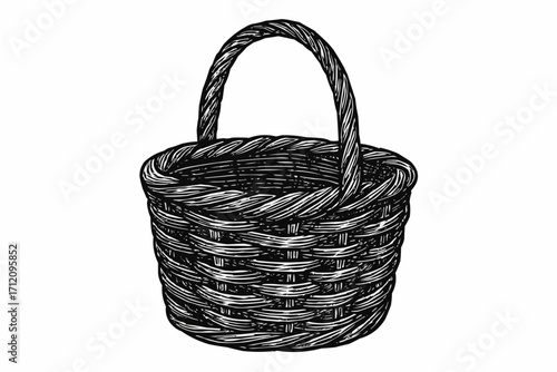 empty wicker basket