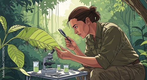 Botanist in Jungle Research.