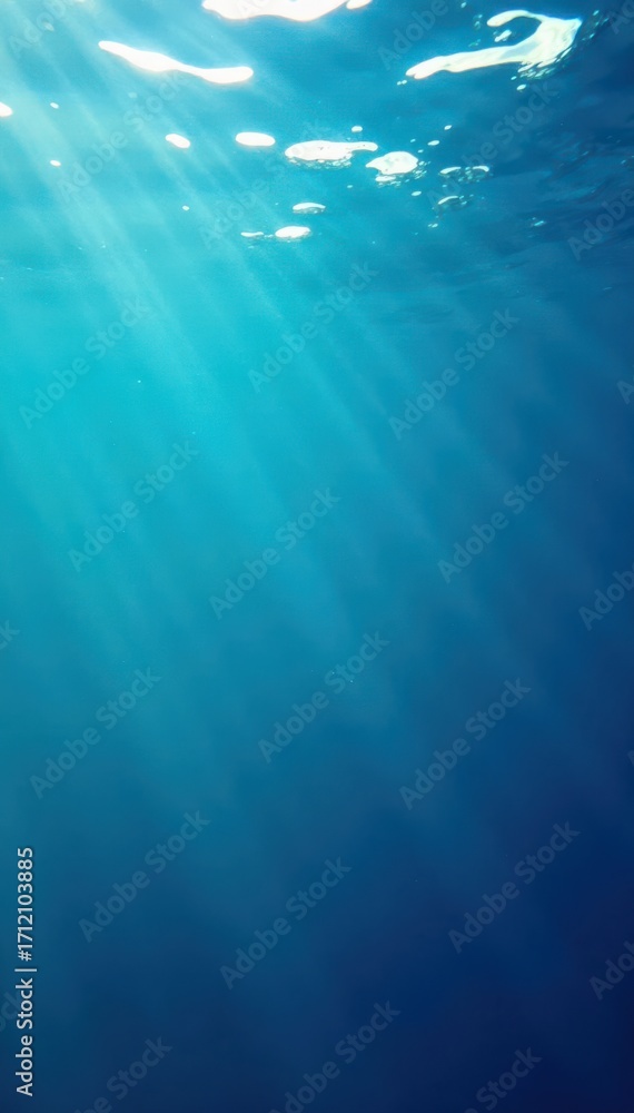 Obraz premium Fluid blue water gradient, dark to turquoise shades, serene, texture