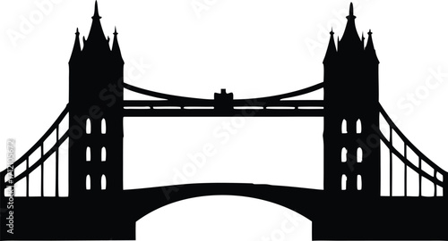 famous london landmark bridge vector design
