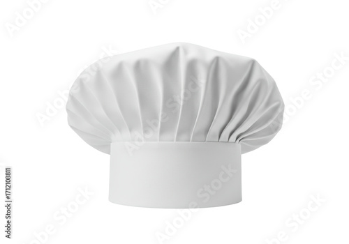Isolated traditional chef hat uniform, cooking apparel, headwear worn by culinary professionals