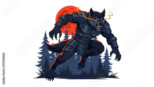 Night Fury Illustration: A dynamic illustration showcasing a night fury-inspired creature, set against a dramatic backdrop. It evokes power, mystery, and fantasy.