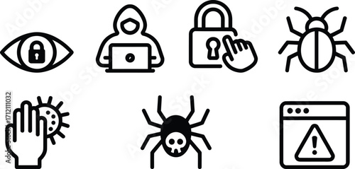 Collection of Business and Celebration Icons Presenting Planning, Meeting, Events, Finance, and Romantic Correspondence in a Simple yet Engaging Visual Style
