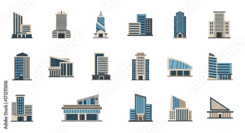 Collection of modern building designs