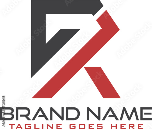 Letter GR, CR Real Estate Property Logo Vector