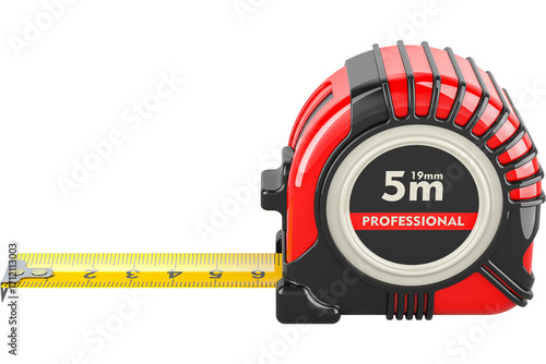 Tape Measure with Retraction Control and Self-Lock, transparent background