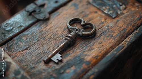 old chest door key