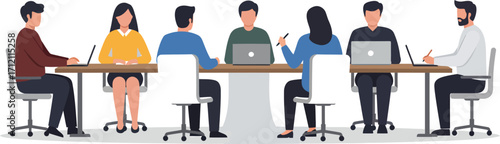 Business Team Meeting Around Conference Table