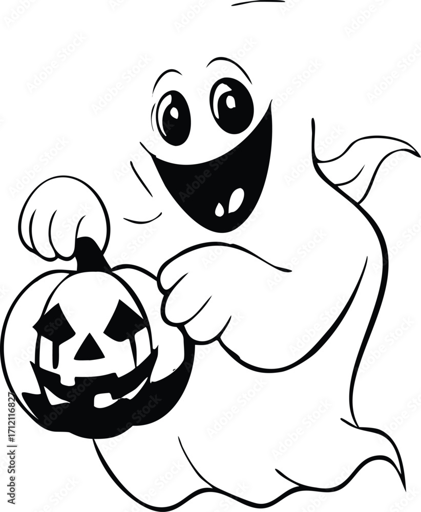 Obraz premium Halloween icon silhouette vector on transparent background
