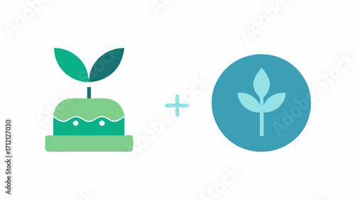 one labeled Chronological Age with a number and the other labeled Biological Age both with simple icons representing age like a birthday cake and a leaf.