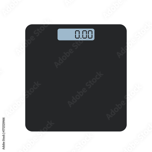 bathroom weighing scale flat vector illustration logo icon clipart