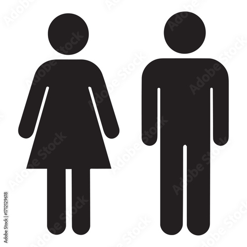 Flat illustration of a Male and Female icon
