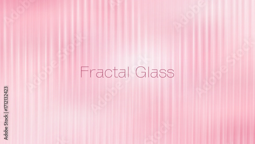 Fractal Glass colorfull glass texture. Frosted acrylic bath wall. 3d transparent ribbed glass background with refraction effect. 