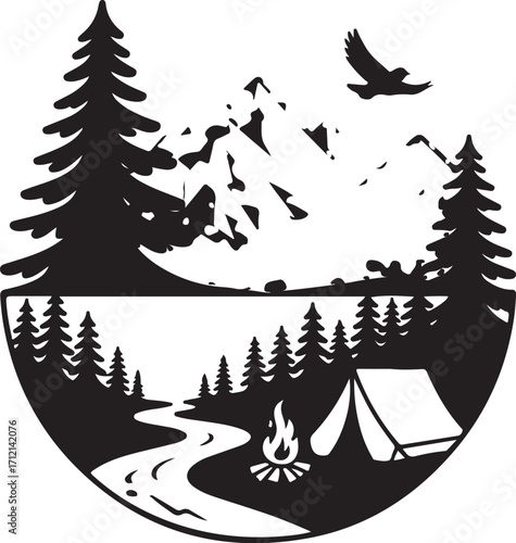 Embrace adventure explore nature's wild beauty camping scene