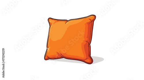 Modern 3D Vector Furniture Pillow Icon for Design Projects