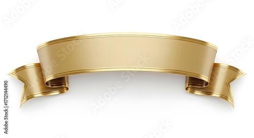 Golden Ribbon Banner Graphic Design.