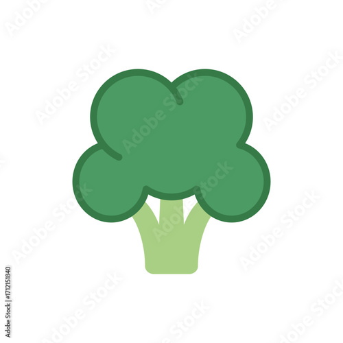 Broccoli icon in color for fresh, healthy, and vegan projects.