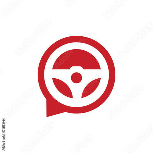 Chat driver vector logo template illustration.