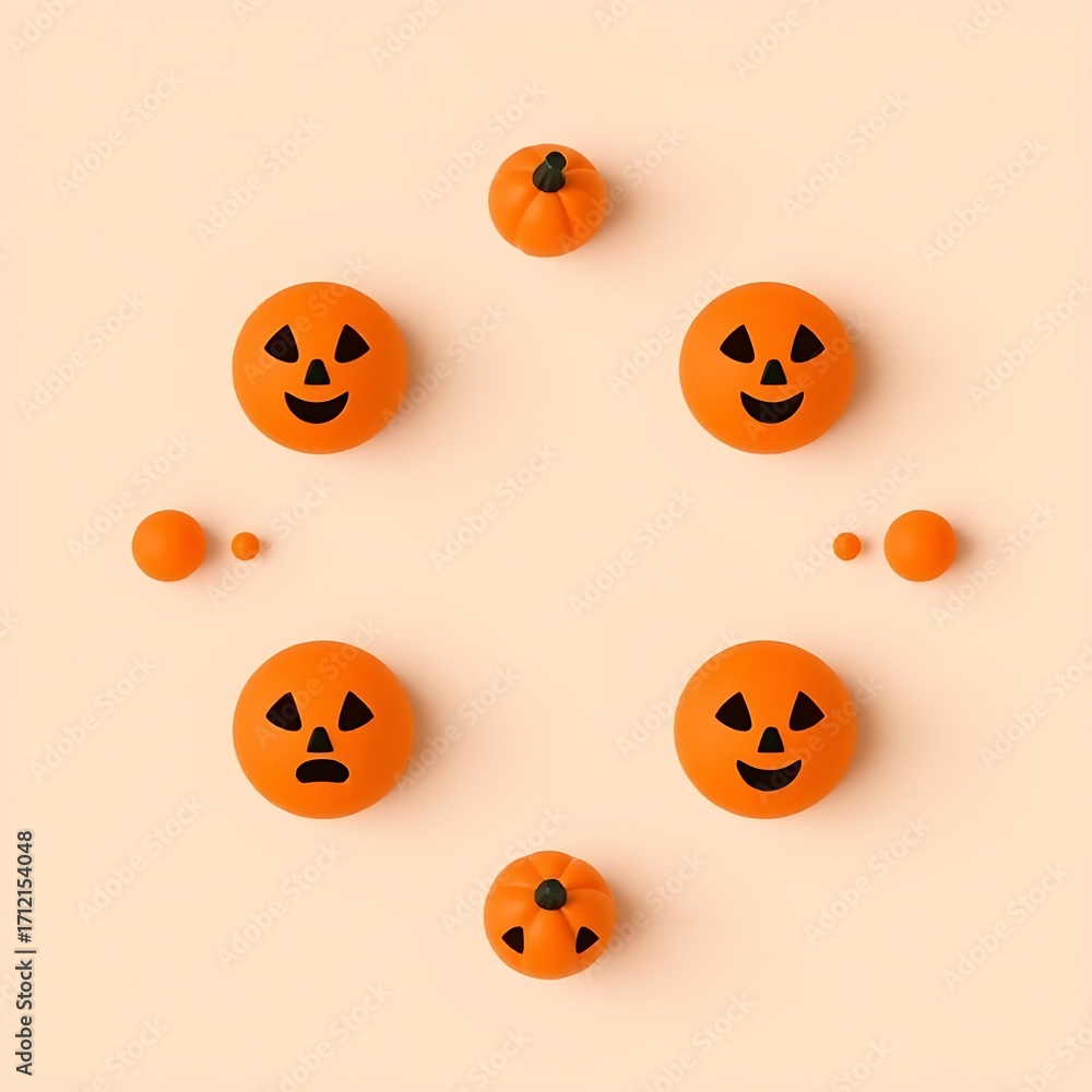 Fototapeta premium Minimal geometric Halloween design