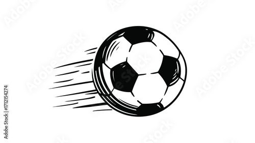 Dynamic Soccer Ball Illustration for Sports Designs
