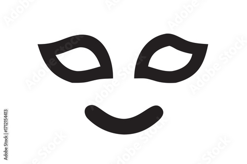 Different Mask silhouette vector with white background. Masquerade vector for apps or web party superhero carnival villain or burglar icon in flat. 
costume eye mask hidden person face.
